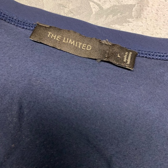 The Limited Silk Tank Navy Blue Sequins, Modal L - Picture 4 of 8